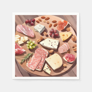 Charcuterie Board Kitchen and Dining Cuisine Napkins