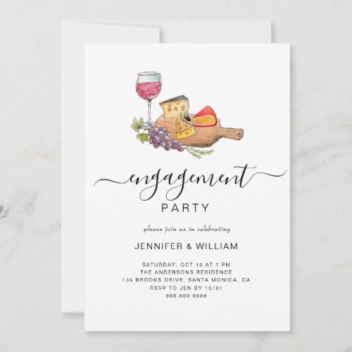 Charcuterie Board Photo Engagement Party Invitation