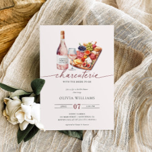 Charcuterie Board & Wine Bridal Shower Invitation