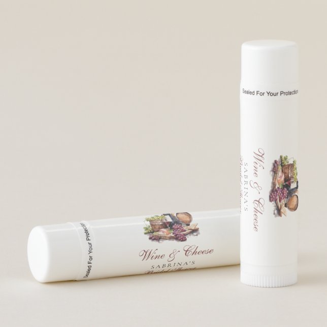 Charcuterie Board Wine & Cheese Bridal Shower Lip Balm (Front)