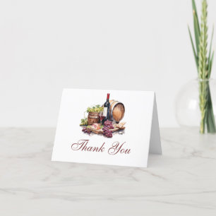 Charcuterie Board Wine & Cheese Bridal Shower Thank You Card