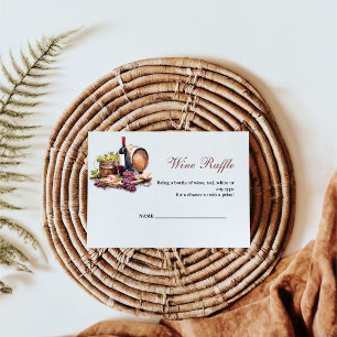 Charcuterie Board Wine Raffle Bridal Shower Game Enclosure Card