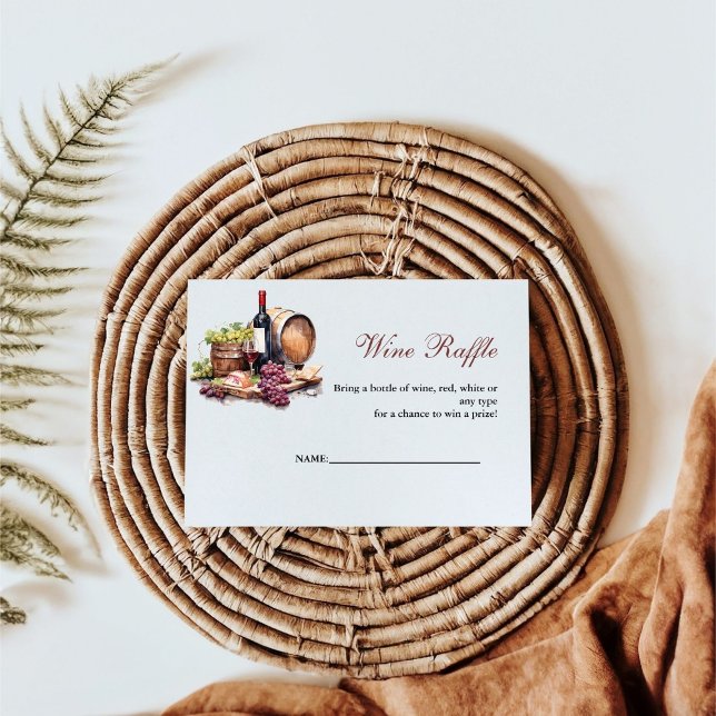 Charcuterie Board Wine Raffle Bridal Shower Game Enclosure Card (Creator Uploaded)