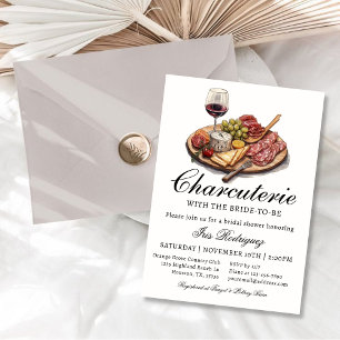 Charcuterie Bridal Shower Invitation Wine & Cheese