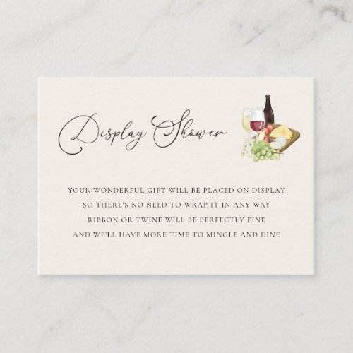 Charcuterie Cheese Display Shower Bridal Shower Enclosure Card