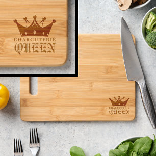 Charcuterie Queen Crown Funny Engraved Cutting Board
