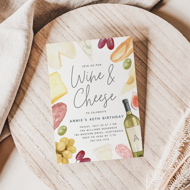 Charcuterie Wine & Cheese Any Occasion Party Invitation (Creator Uploaded)