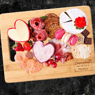 Charcuterie With Love Etched Wooden Cutting Board