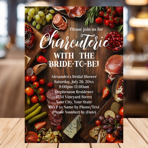 Charcuterie With the Bride to Be Bridal Shower Invitation