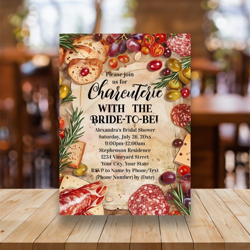 Charcuterie With the Bride to Be Bridal Shower Invitation
