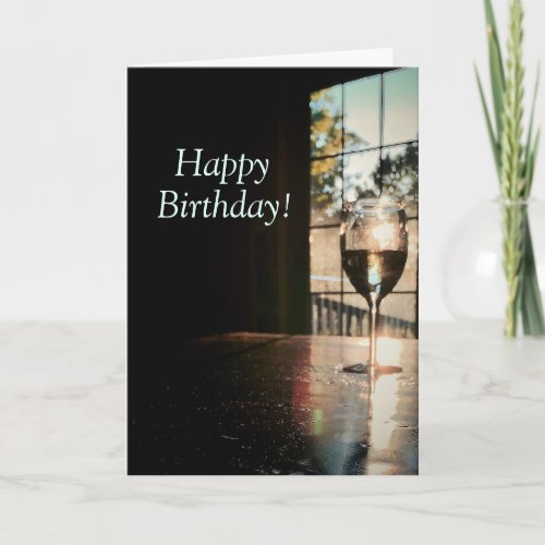Chardonnay and Sunshine Birthday Card