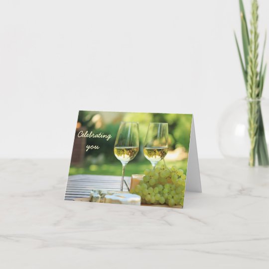 Chardonnay Celebration Birthday Card | Zazzle.com