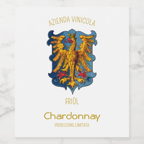 Chardonnay from Friuli Wine Label