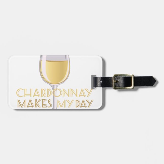 Chardonnay Luggage Tag (Front Horizontal)