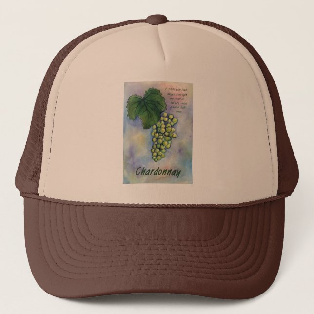 Chardonnay Wine Grapes & Description Hat (Front)
