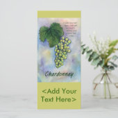 Chardonnay Wine Grapes & Description Rack Card (Standing Front)