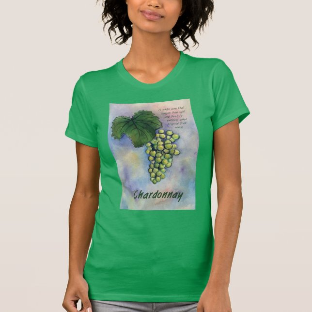 Chardonnay Wine Grapes & Description Shirt (Front)