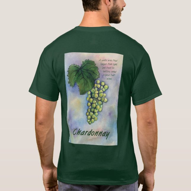 Chardonnay Wine Grapes & Description Shirt (Back)