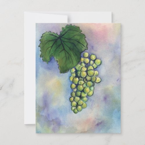 Chardonnay Wine Grapes Invitation