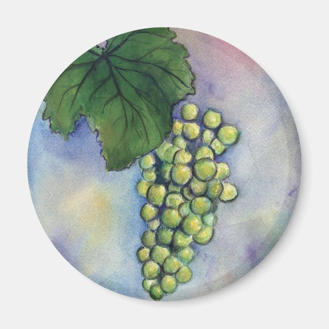 Chardonnay Wine Grapes Magnet (Front)