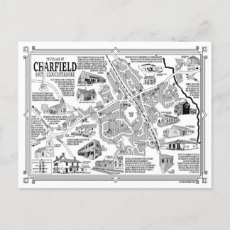 Charfield Village Map Postcard