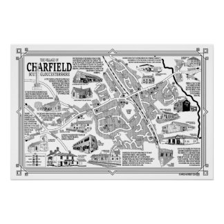 Charfield Village Map Poster