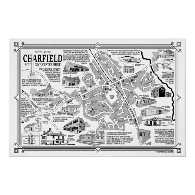 Charfield Village Map Poster (Front)
