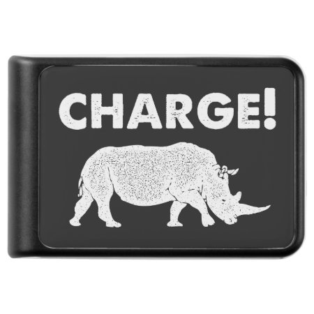 Charge! Black And White Charging Rhino Power Bank