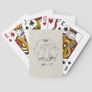 Charge de Lautrec par Lui-Meme (pencil on paper) Poker Cards