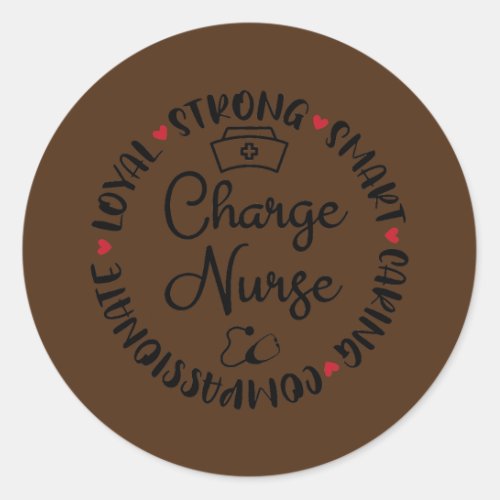 Charge Nurse Accessories Nurses Graduation Classic Round Sticker