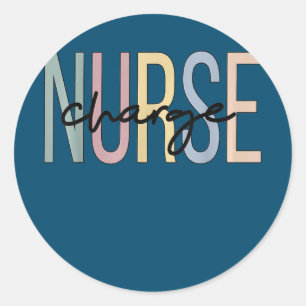 Charge Nurse Boho Charge Nursing  Classic Round Sticker