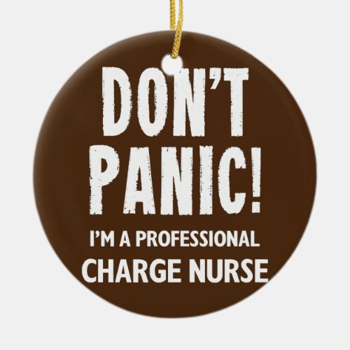 Charge Nurse  Ceramic Ornament