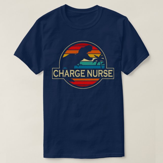 Charge Nurse Dinosaur T-Shirt (Design Front)