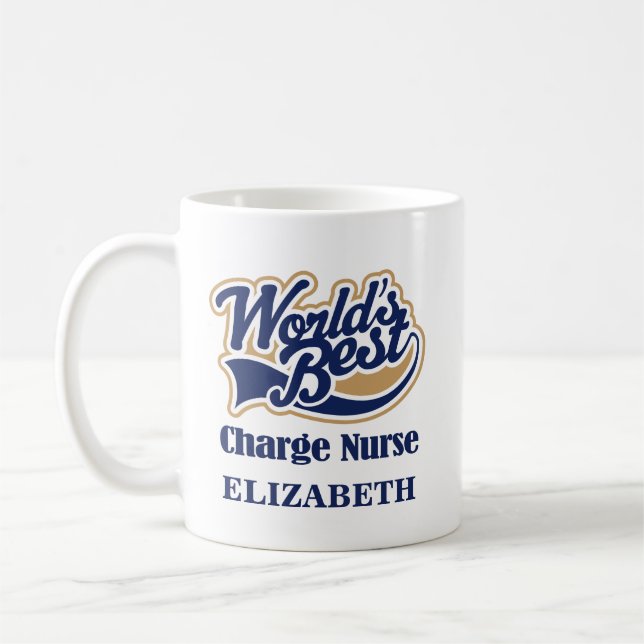Charge Nurse Personalized Mug Gift (Left)