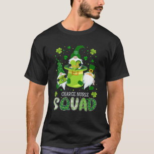 Charge Nurse Squad Nursing St Patrick Day Gnomes I T-Shirt