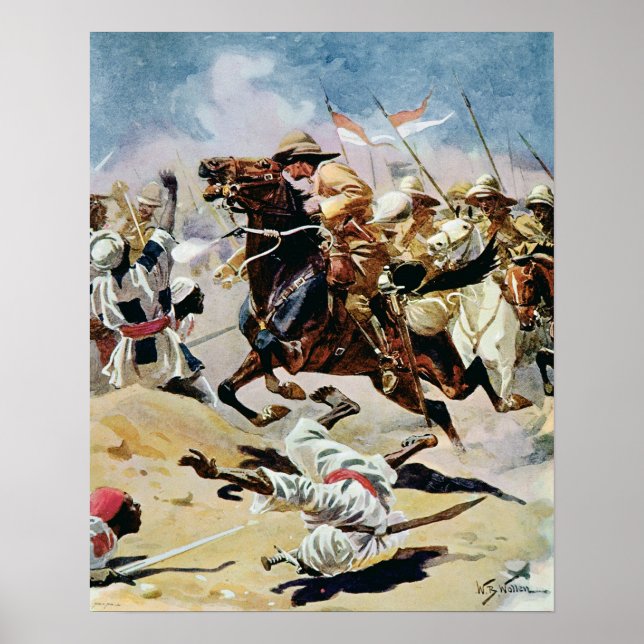 Charge of the 21st Lancers at Omdurman Poster (Front)
