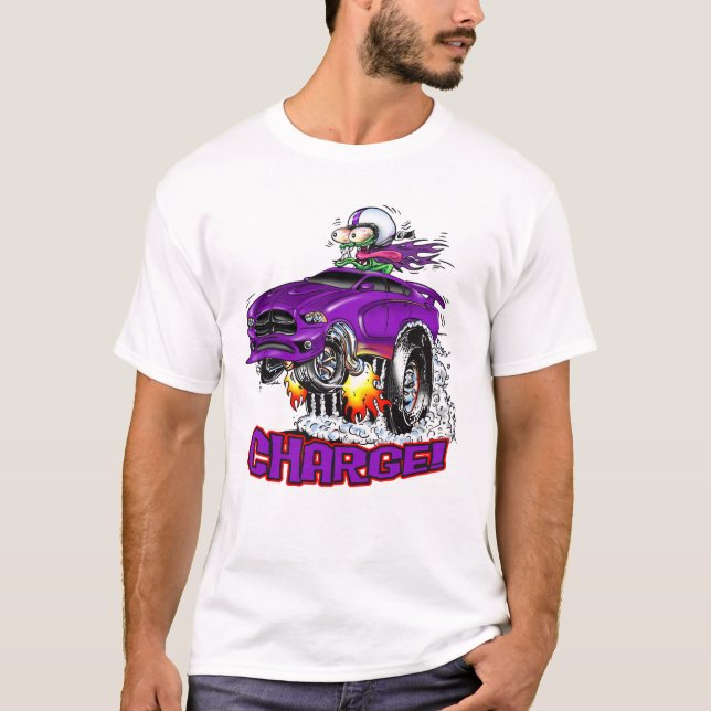 Charge! Purple Hot Rod T-Shirt (Front)