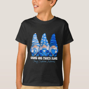 Charge Syndrome Awareness Month Blue Ribbon Gnomie T-Shirt