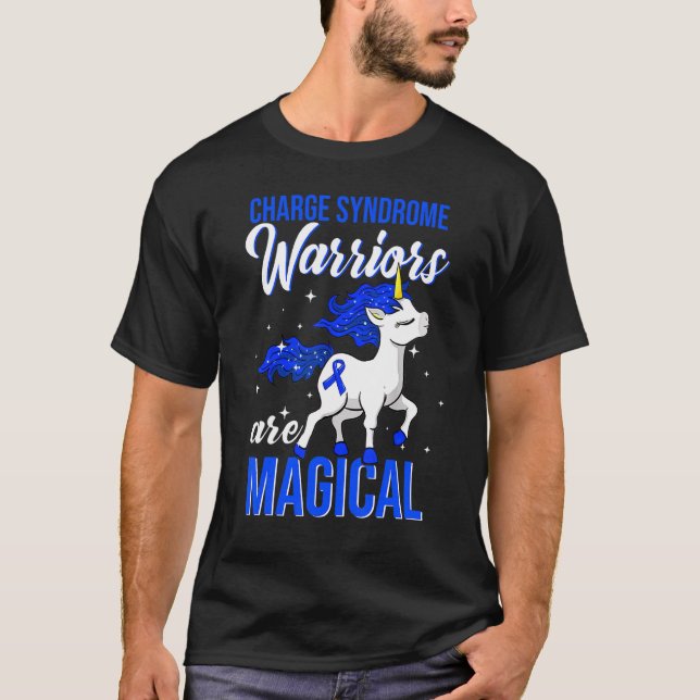 Charge Syndrome Awareness Warrior  Unicorn T-Shirt (Front)