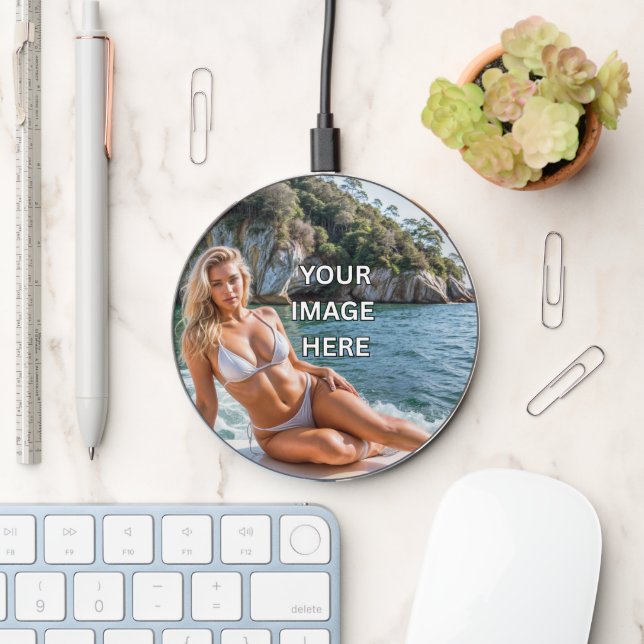 CHARGE! ⚡ Wireless Phone Charger – Custom (Desk)