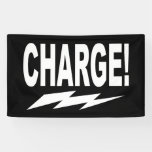 Charge! With Lightning Bolt Motivational Banner at Zazzle