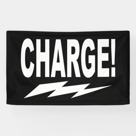 Charge! With Lightning Bolt Motivational Banner
