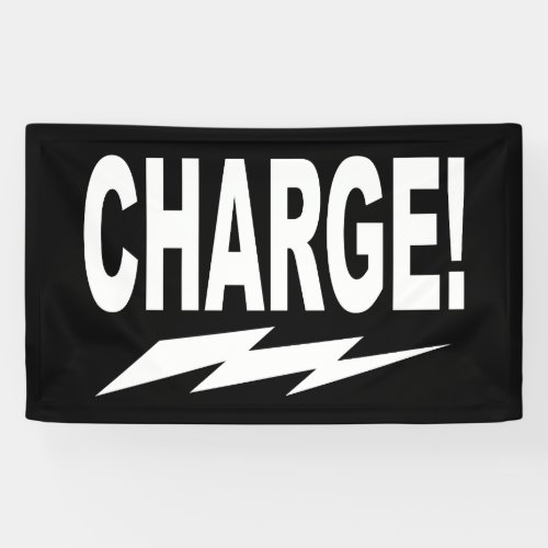 Charge with Lightning Bolt Motivational Banner