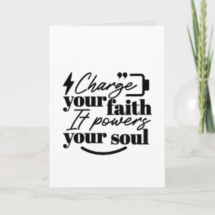 Charge Your Faith – Christian Inspirational Quote Card