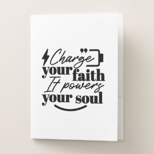 Charge Your Faith – Christian Inspirational Quote Pocket Folder