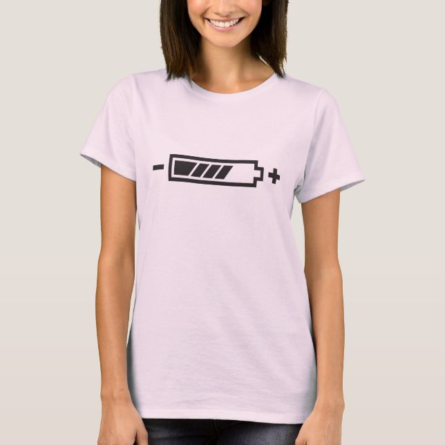 Charged - battery solar hybrid electric T-Shirt (Front)