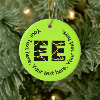 Charged EE Electrical Engineering Ceramic Ornament
