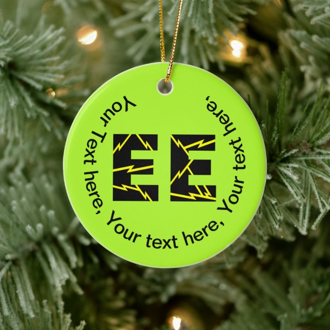 Charged EE Electrical Engineering Ceramic Ornament (Tree)