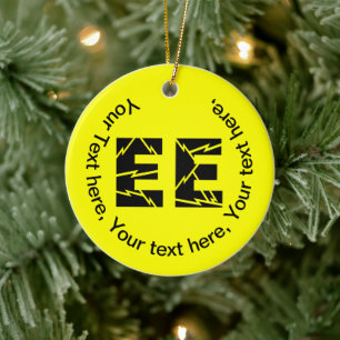 Charged EE Electrical Engineering Ceramic Ornament