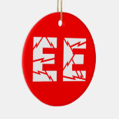 Charged EE Electrical Engineering Ceramic Ornament (Right)